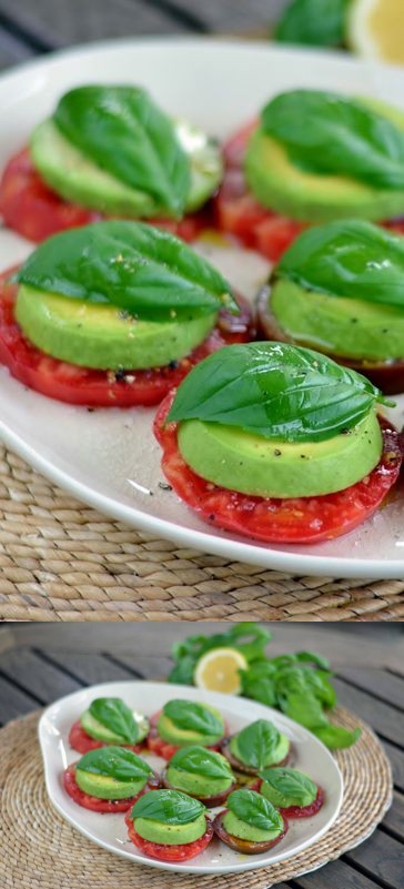 Heirloom Tomato Avocado Caprese Salad