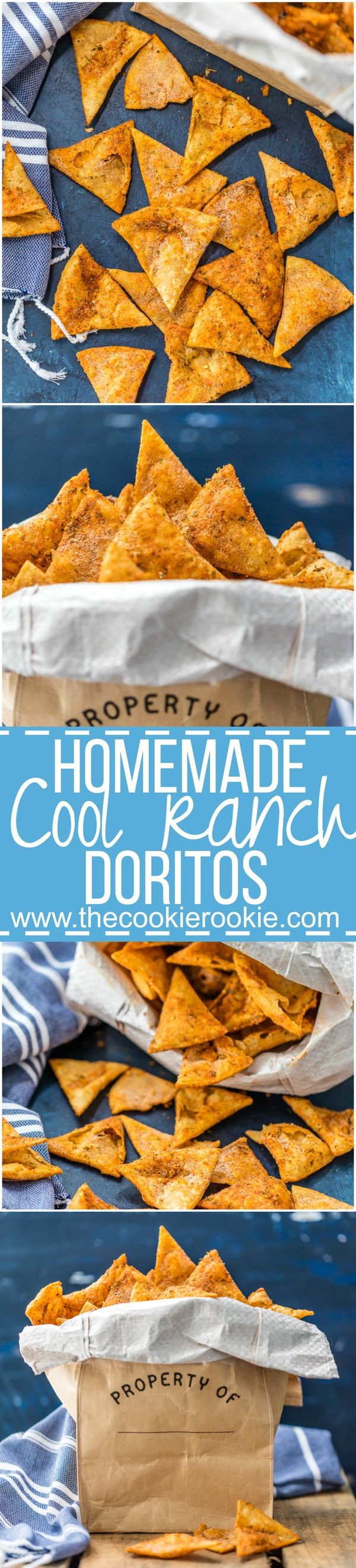 Homemade Cool Ranch Doritos