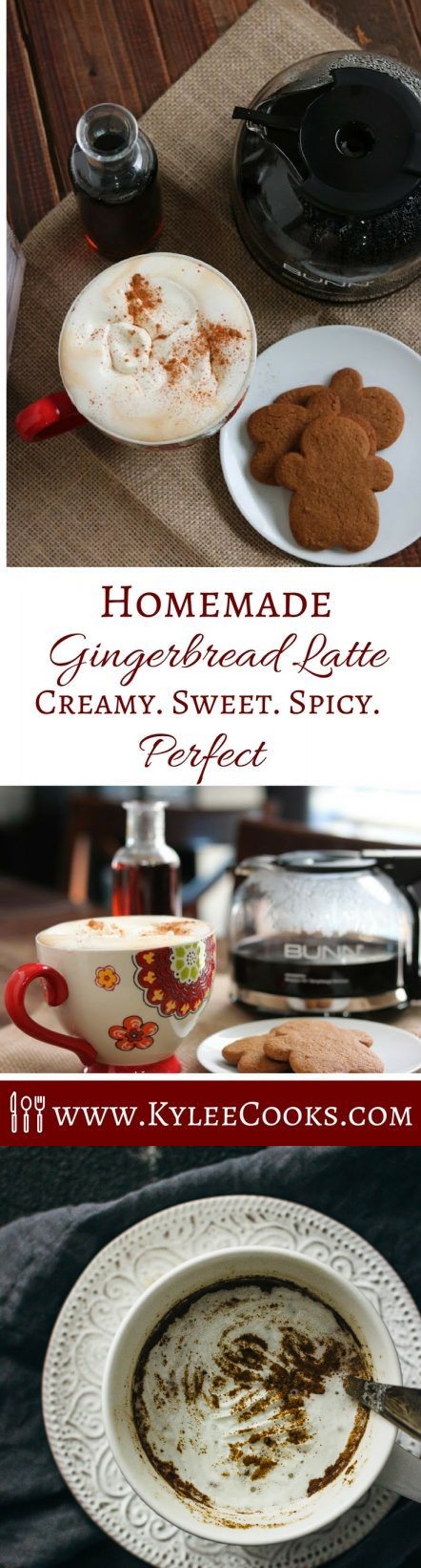 Homemade gingerbread latte