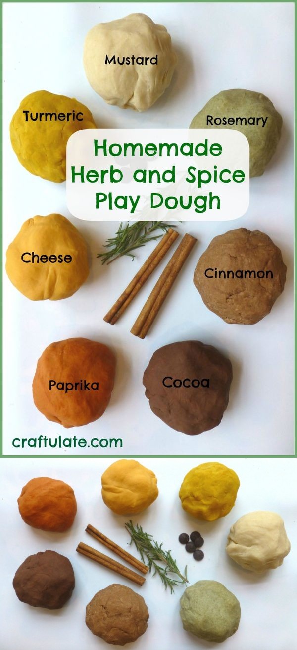 Homemade Herb and Spice Play Dough