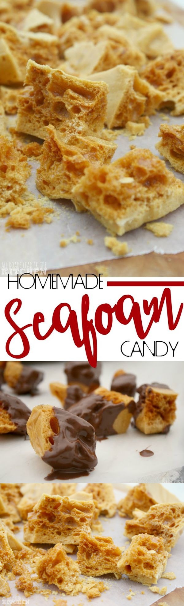 Homemade Seafoam Candy (aka Sponge Candy, Honeycomb, Hokey Pokey, Cinder Toffee