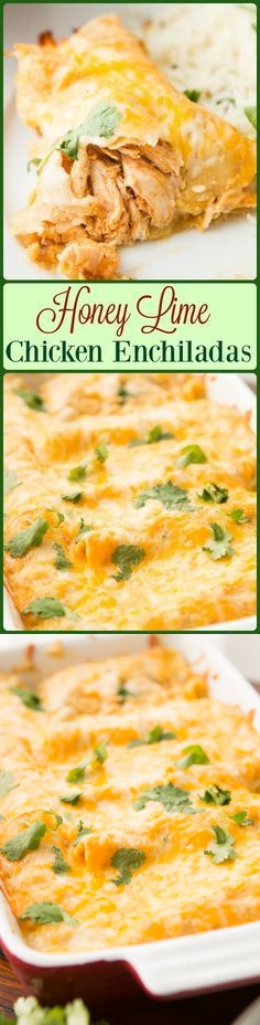 Honey Lime Chicken Enchiladas -Repost