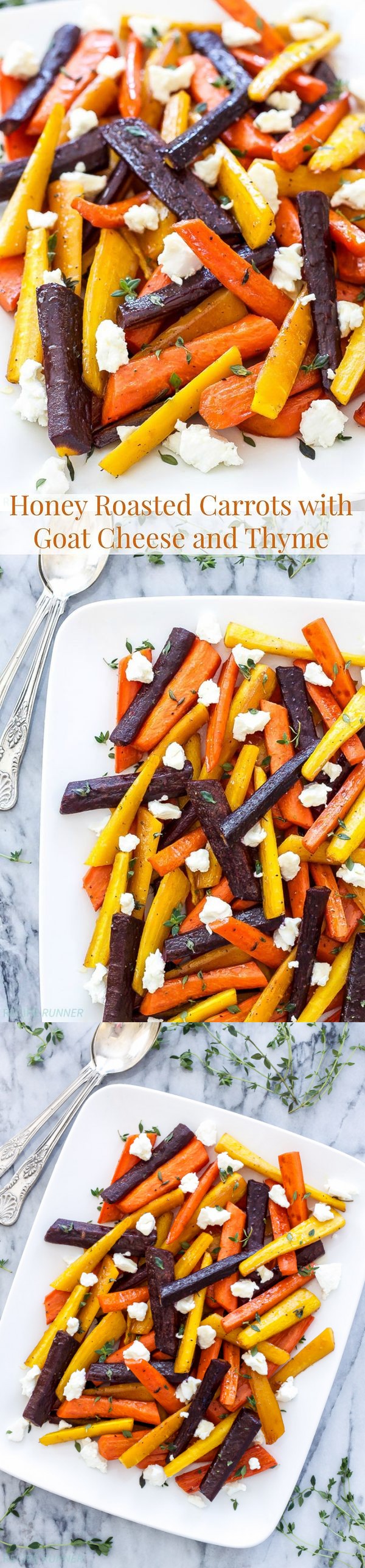 Honey Roasted Carrots with Goat Cheese and Thyme