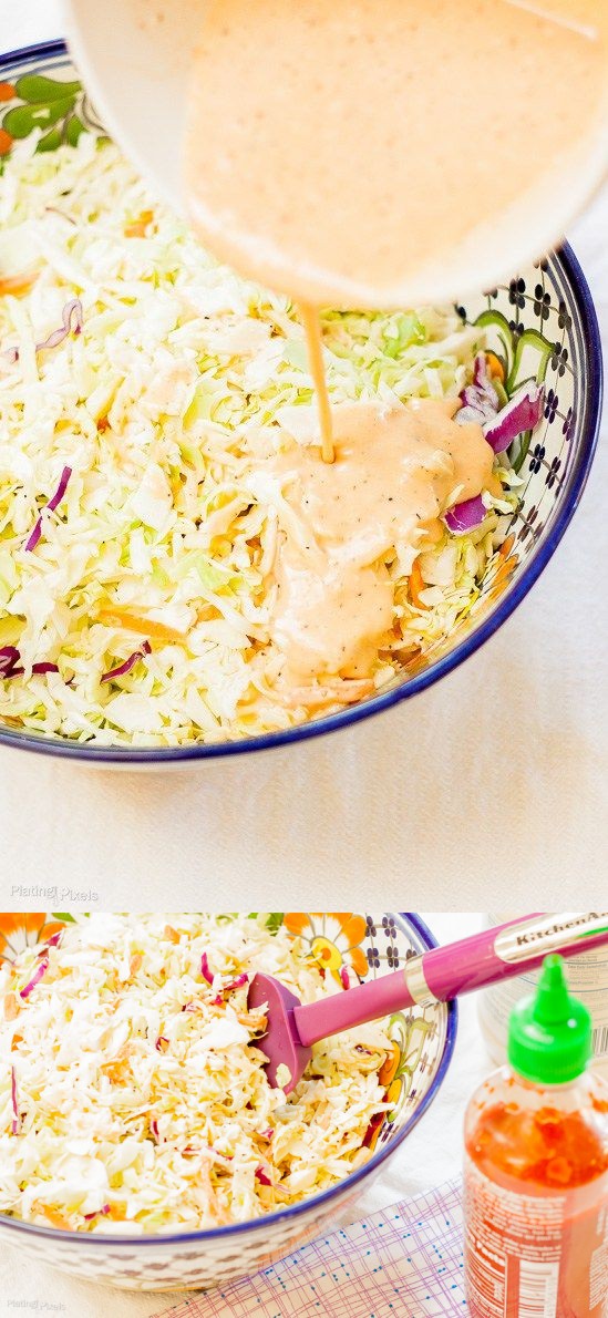 Honey Sriracha Coleslaw (Sweet & Spicy