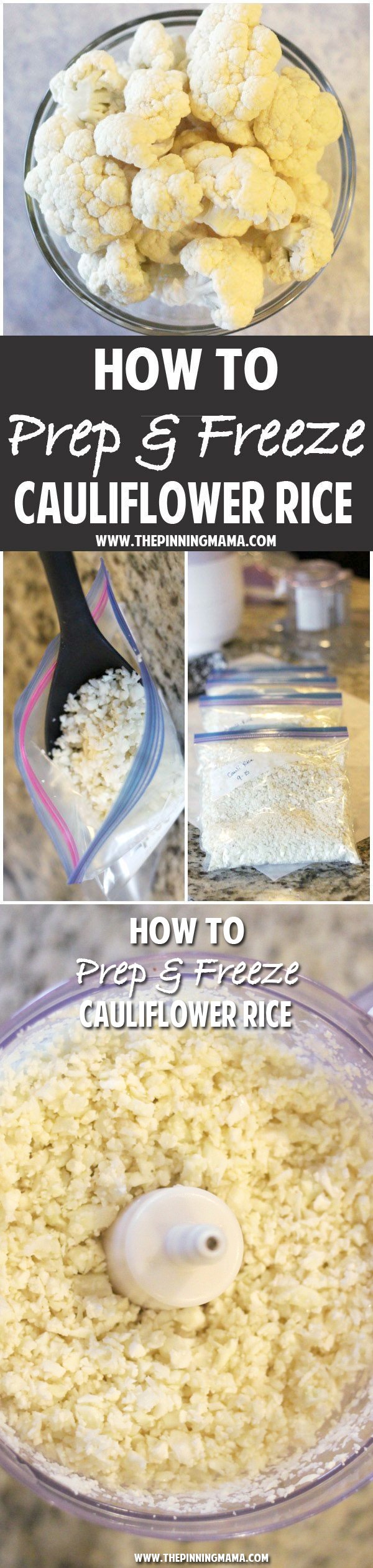 How to Prep and Freeze Cauliflower Rice