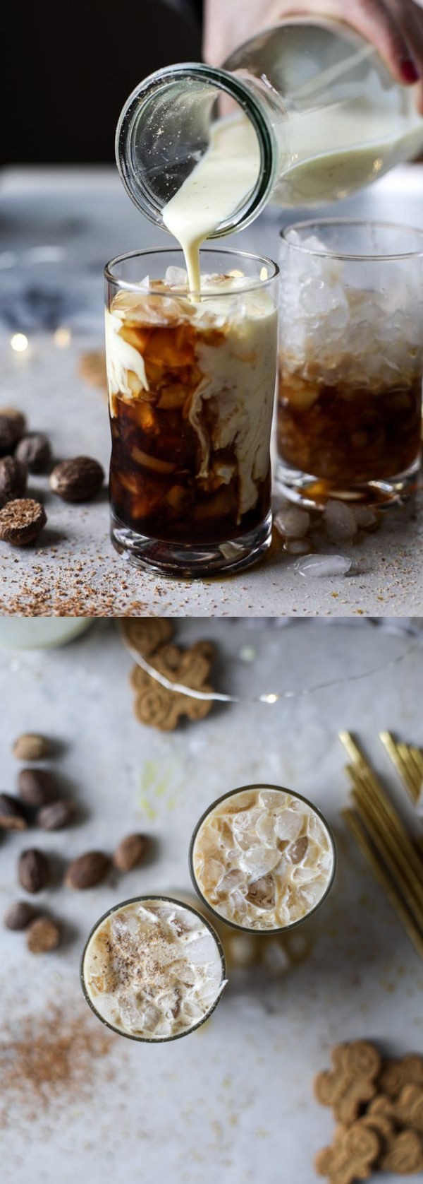 Iced Eggnog Lattes