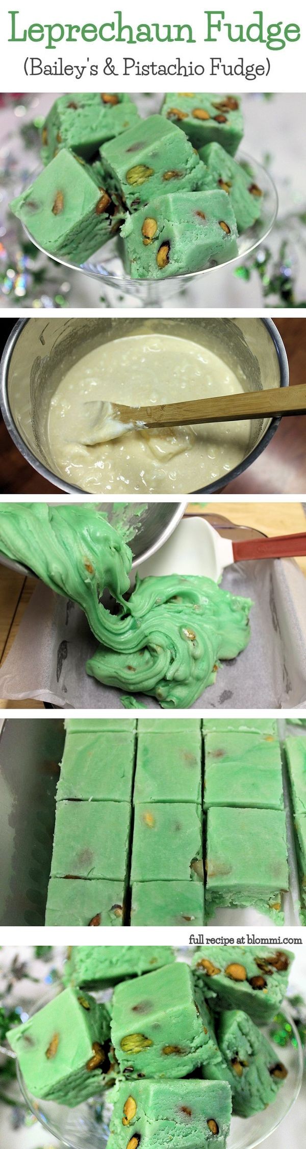 Irish Cream-Pistachio Fudge