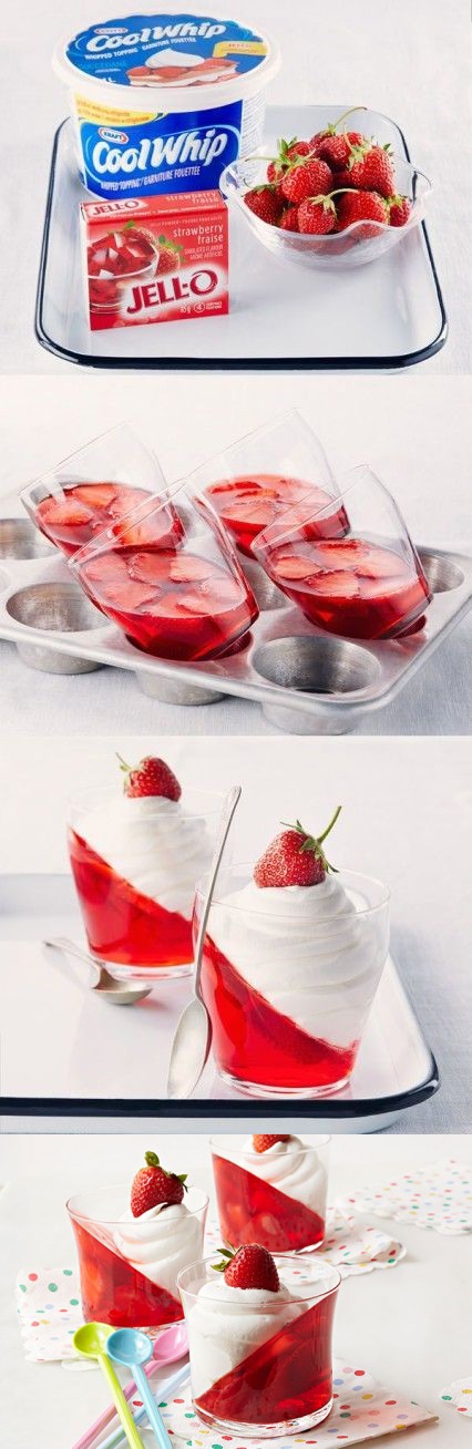 JELL-O Strawberry Parfaits