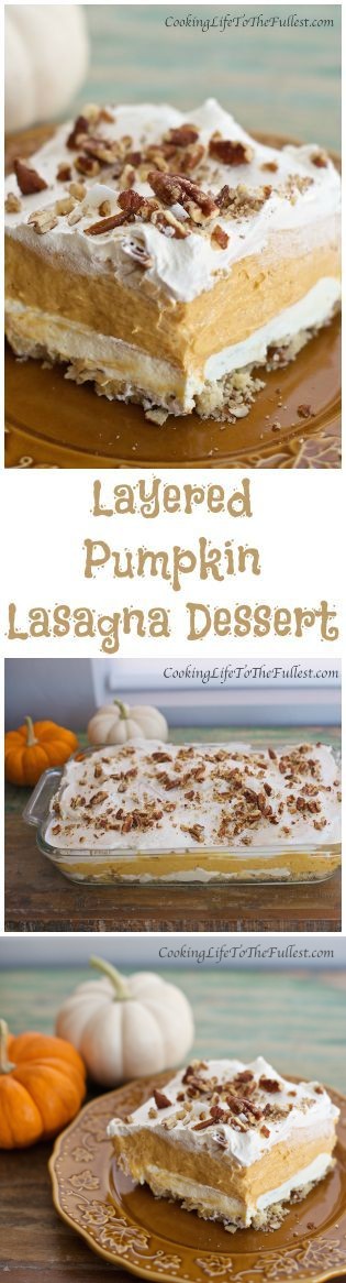 Layered Pumpkin Lasagna Dessert