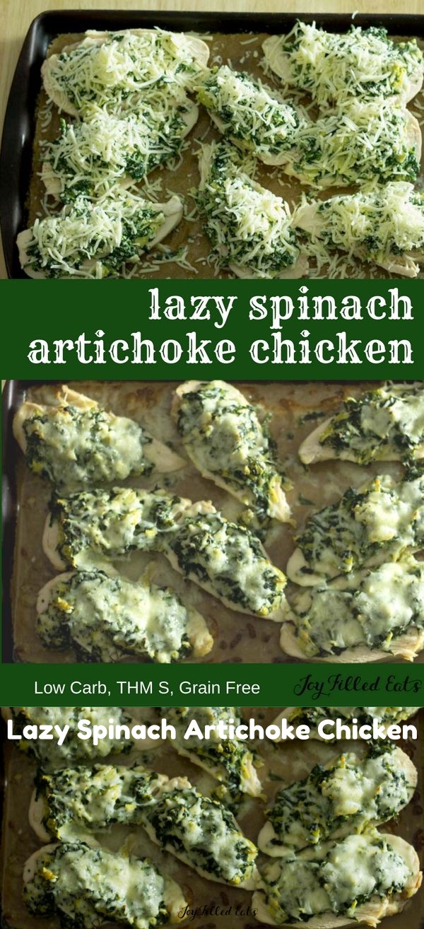 Lazy Spinach Artichoke Chicken Breasts