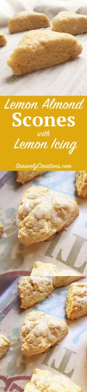 Lemon Almond Scones with Lemon Icing