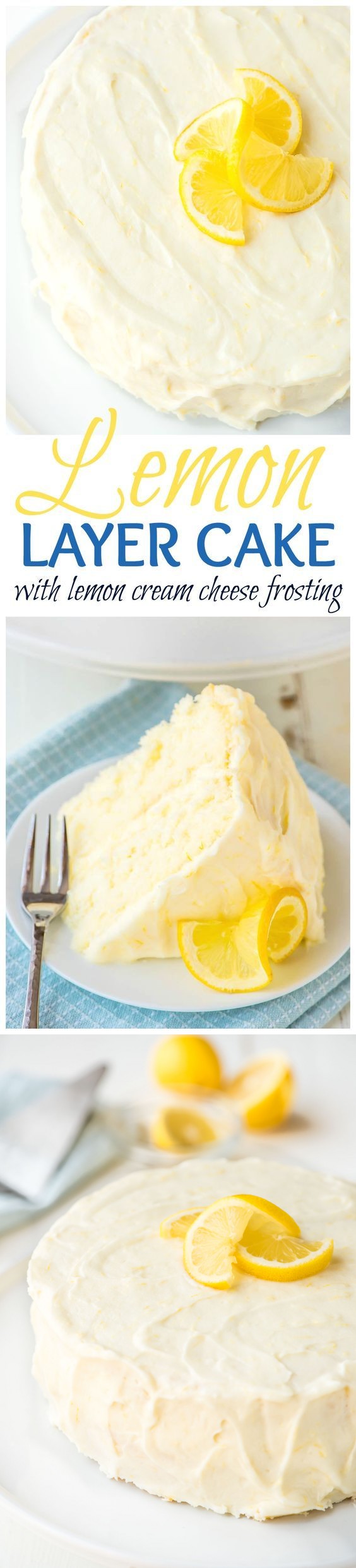 Lemon Cake with Lemon Cream Cheese Frosting