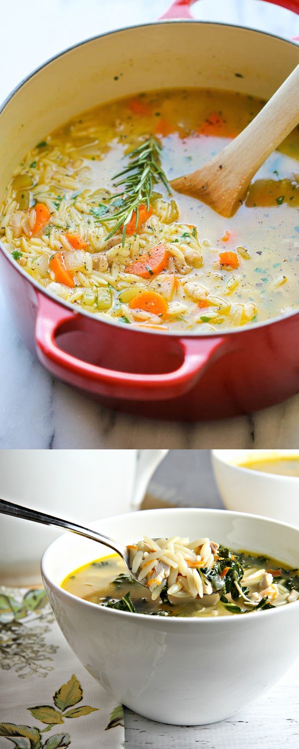 Lemon Chicken Orzo Soup