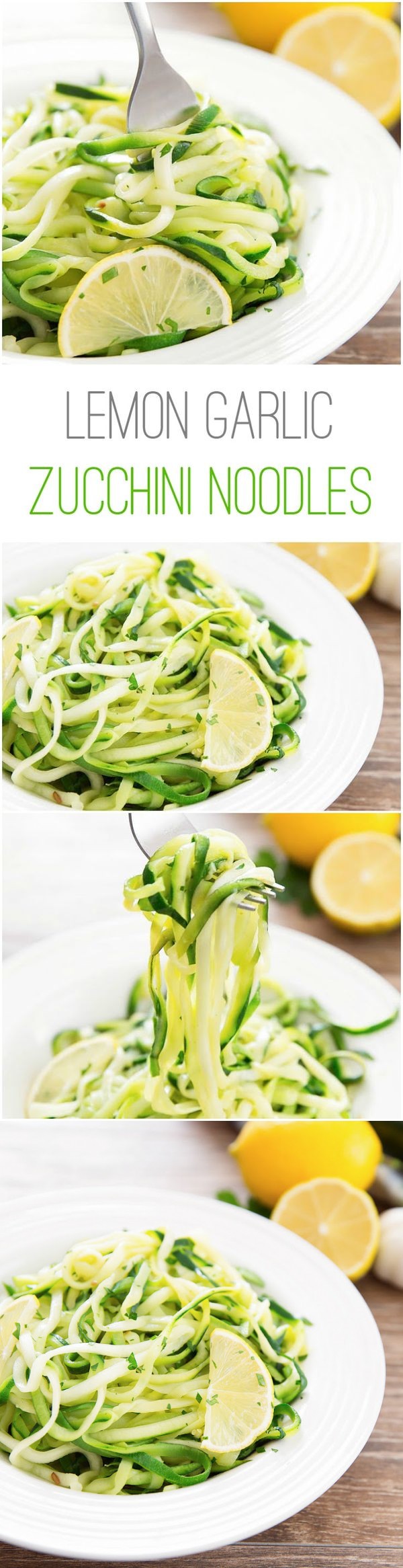 Lemon Garlic Zucchini Noodles