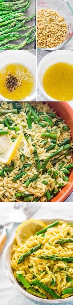 Lemon Orzo with Asparagus