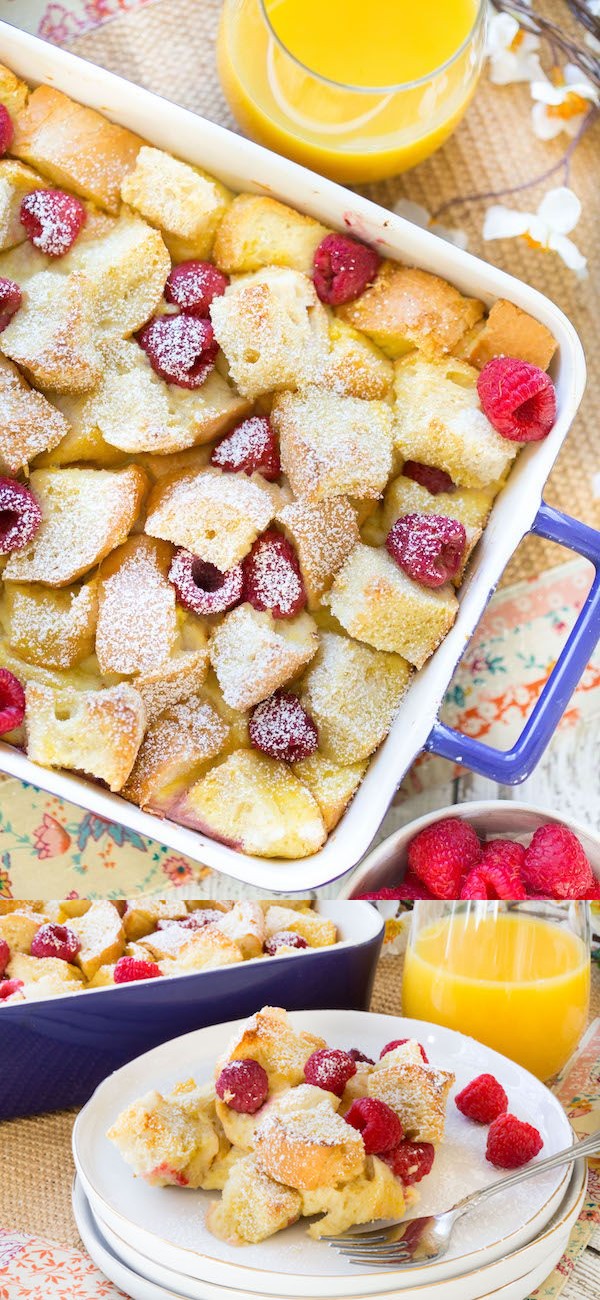 Lemon Raspberry French Toast Casserole