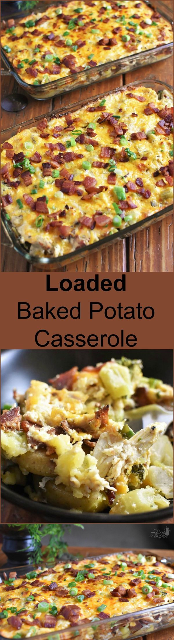 Loaded Baked Potato Casserole with Chicken for a Crowd