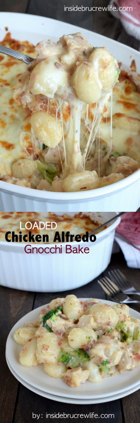 Loaded Chicken Alfredo Gnocchi Bake