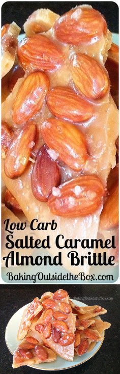 Low Carb Salted Caramel Almond Brittle