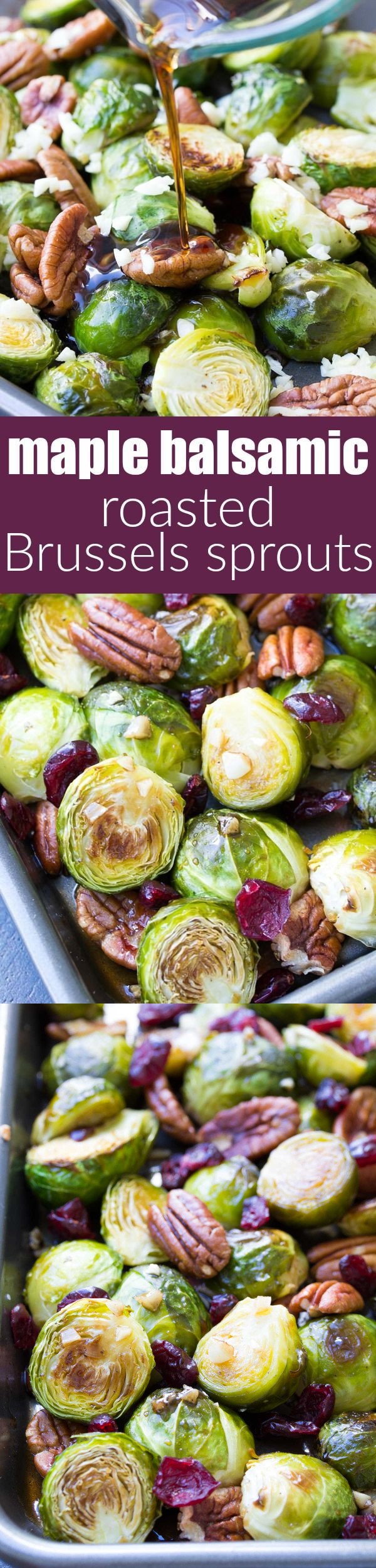 Maple Balsamic Roasted Brussels Sprouts