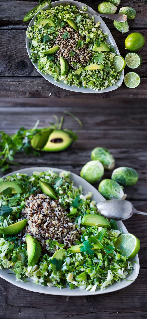 Mexican Brussel Sprout Slaw w/ Quinoa