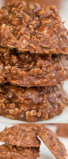 No-Bake Chocolate, Peanut Butter & Oatmeal Cookies