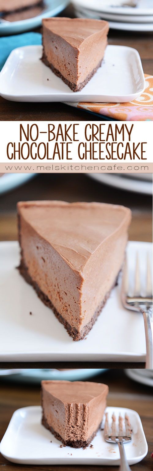 No-Bake Creamy Chocolate Cheesecake