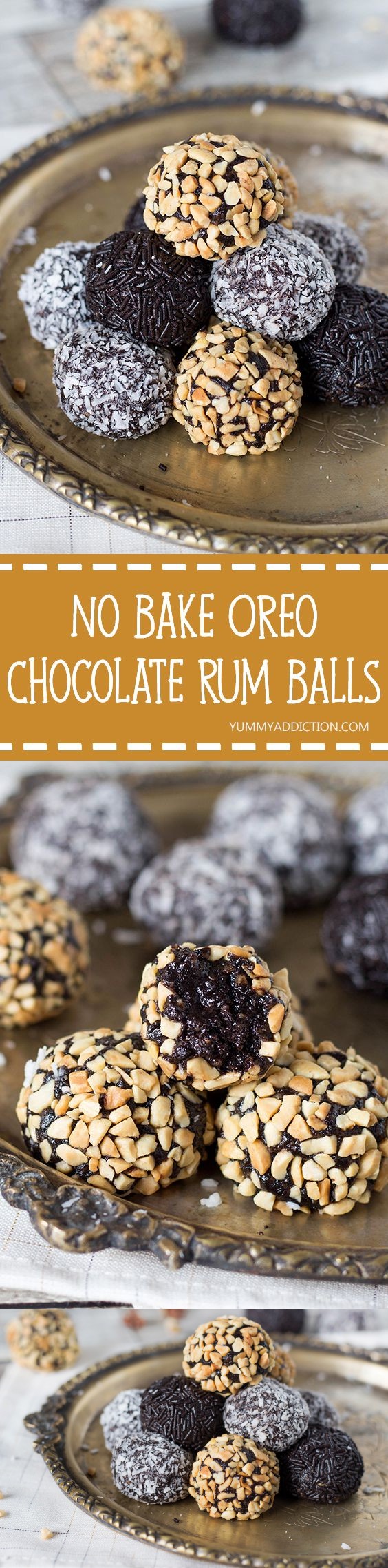 No Bake Oreo Chocolate Rum Balls