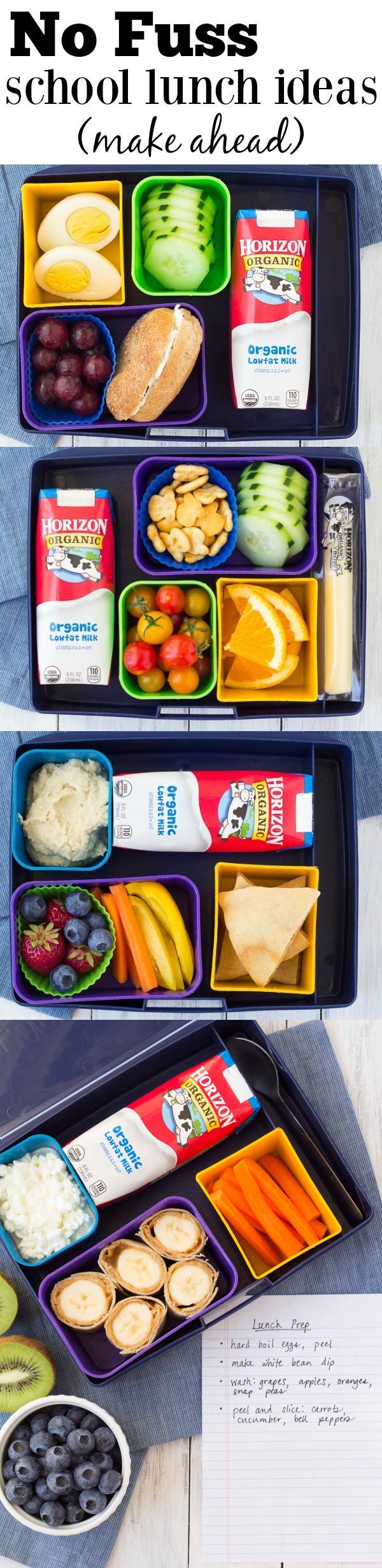 No Fuss School Lunch Ideas (Make Ahead
