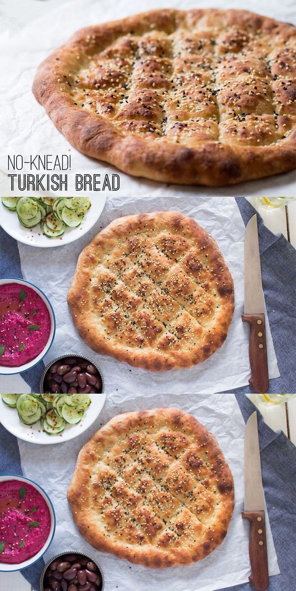 No-knead Turkish bread