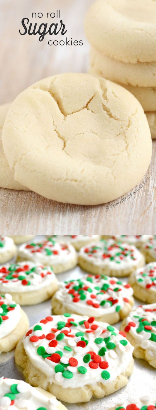 No Roll Sugar Cookies