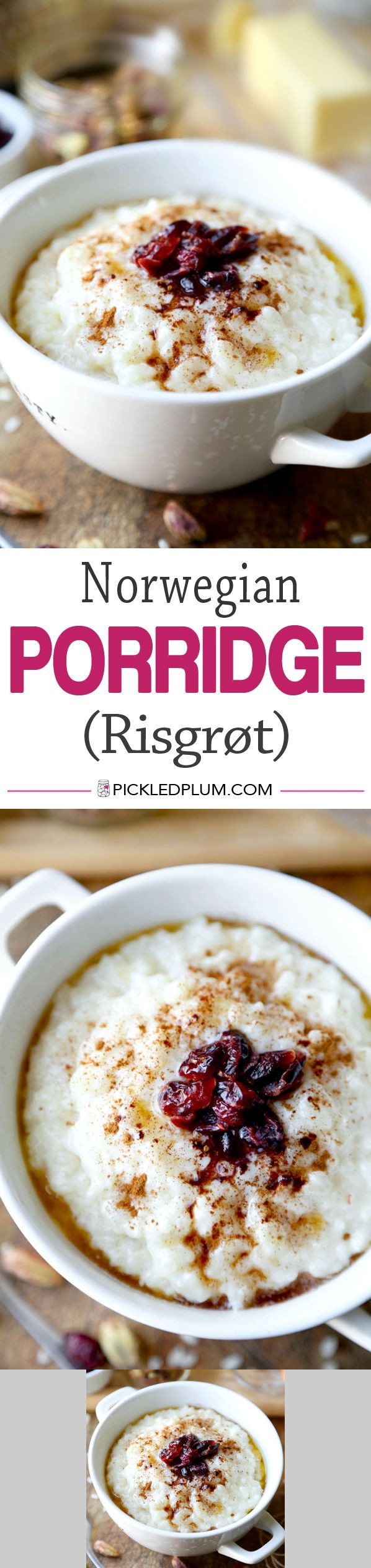 Norwegian Porridge With Dried Cranberries