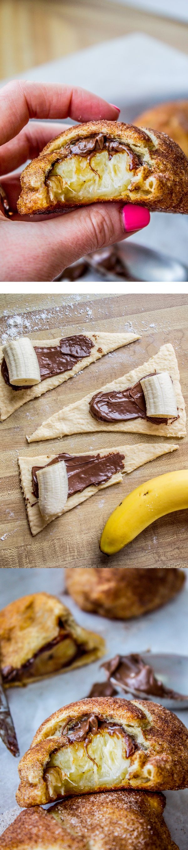 Nutella and Banana Stuffed Crescent Rolls