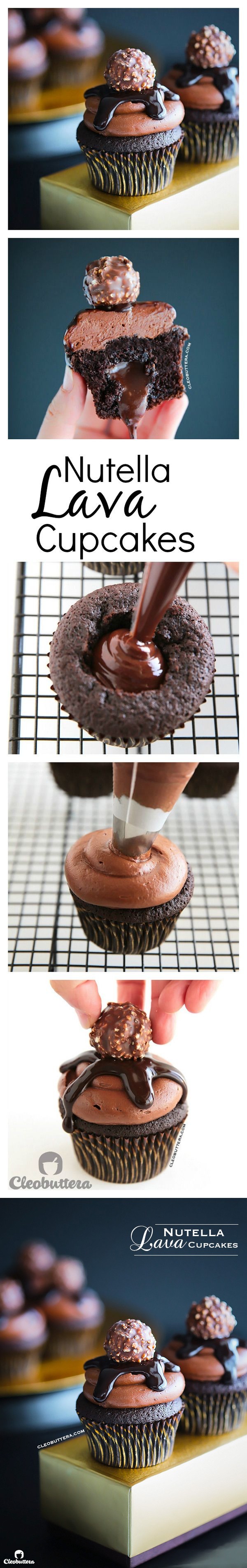 Nutella Lava Cupcakes