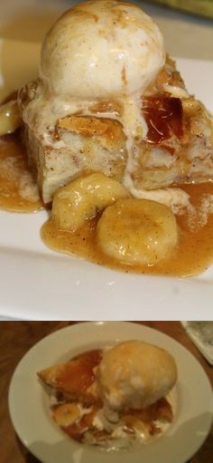 Ohana Bread Pudding With Bananas Foster Sauce