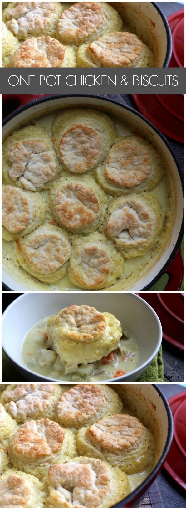 One Pot Chicken & Biscuits