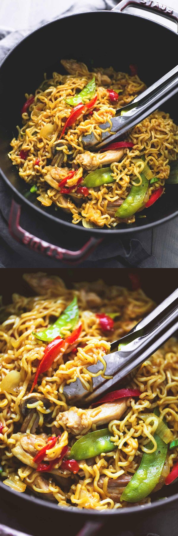 One Pot Chicken & Veggie Ramen Stirfry