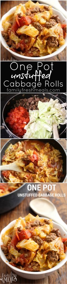 One Pot Unstuffed Cabbage Rolls