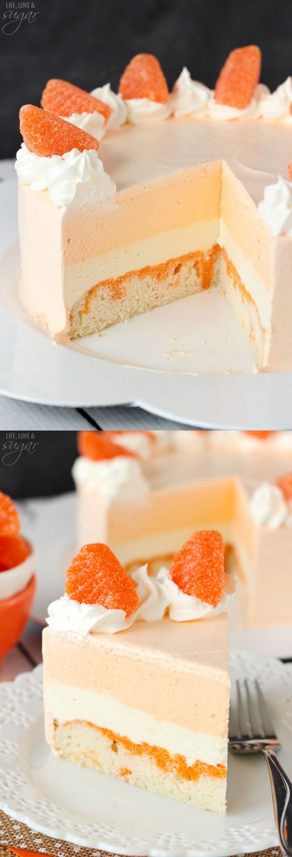 Orange Creamsicle Ice Cream Cake