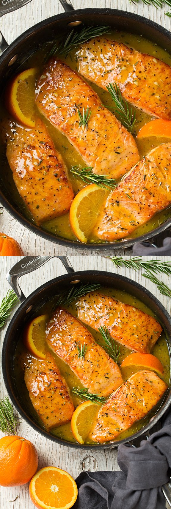 Orange-Rosemary Glazed Salmon