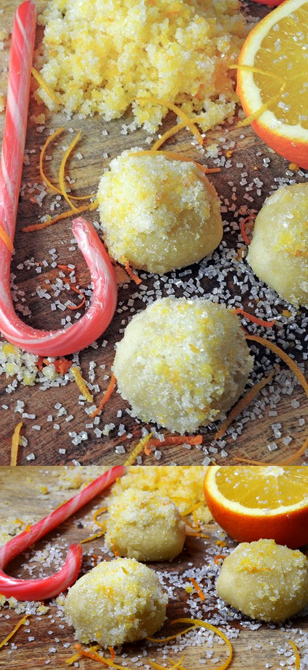 Orange Snowball Cookies