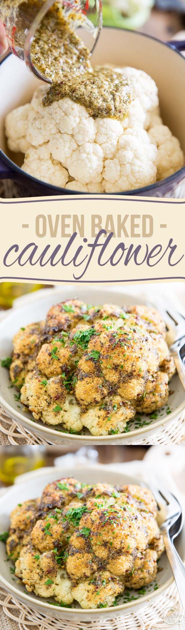 Oven Baked Whole Roasted Cauliflower