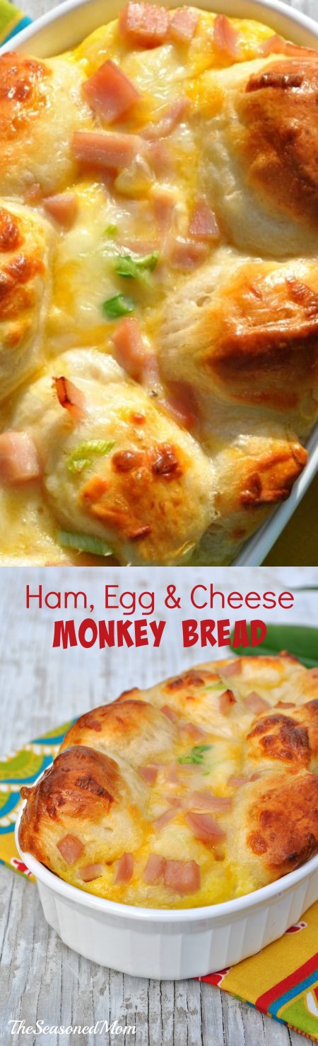 (Overnight Ham, Egg, and Cheese Monkey Bread