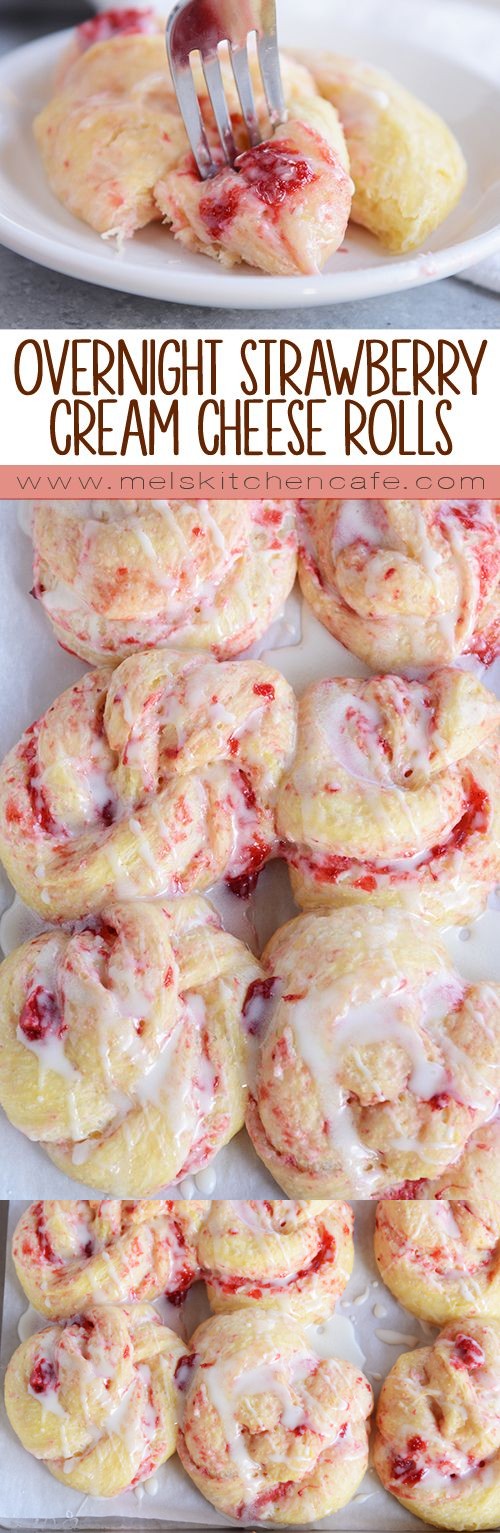 Overnight Strawberry Cream Cheese Sweet Rolls