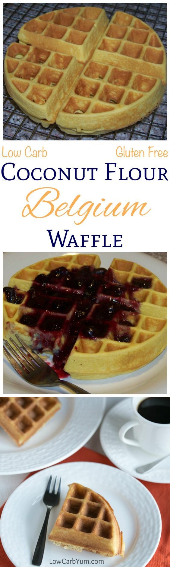 Paleo Coconut Flour Waffles - Belgian Style