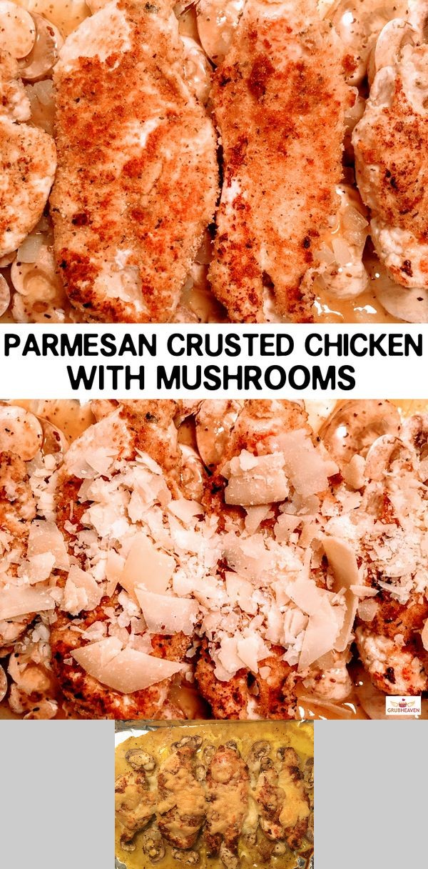 Parmesan Crusted Chicken with Mushrooms