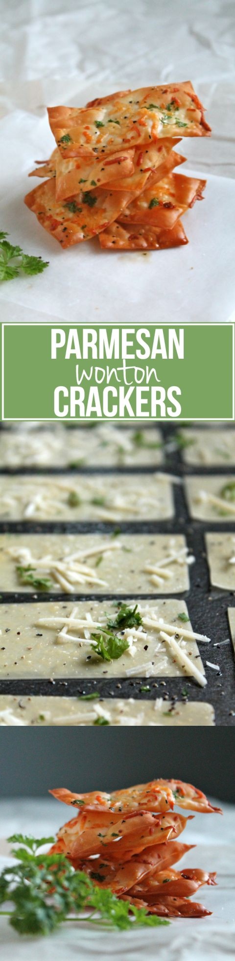 Parmesan Wonton Crackers