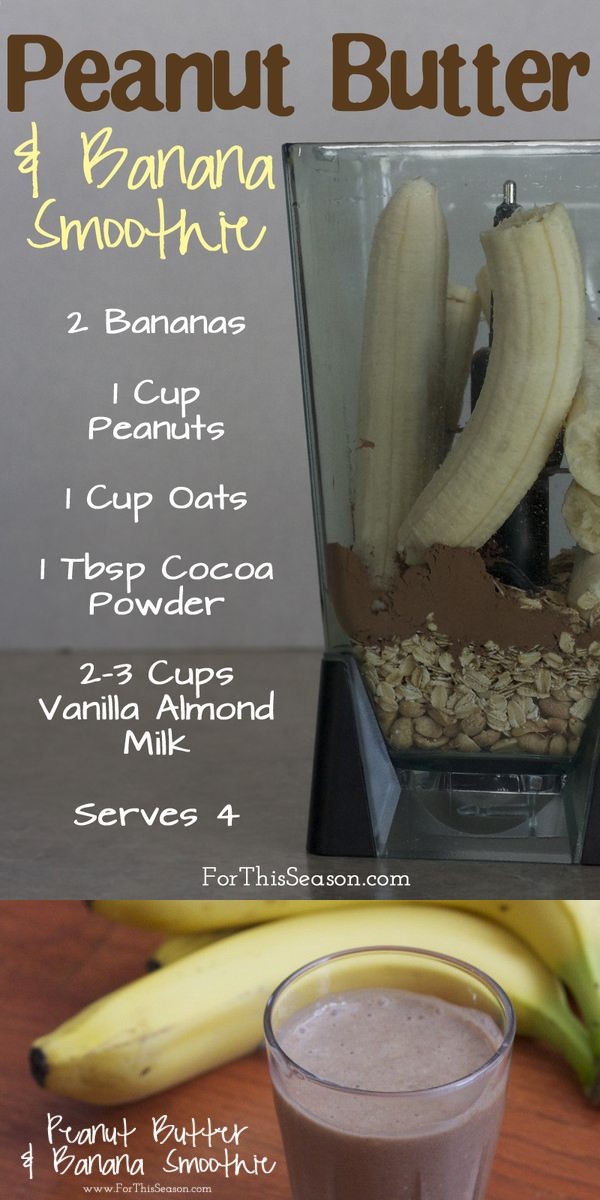 Peanut Butter & Banana Smoothie (Dairy Free