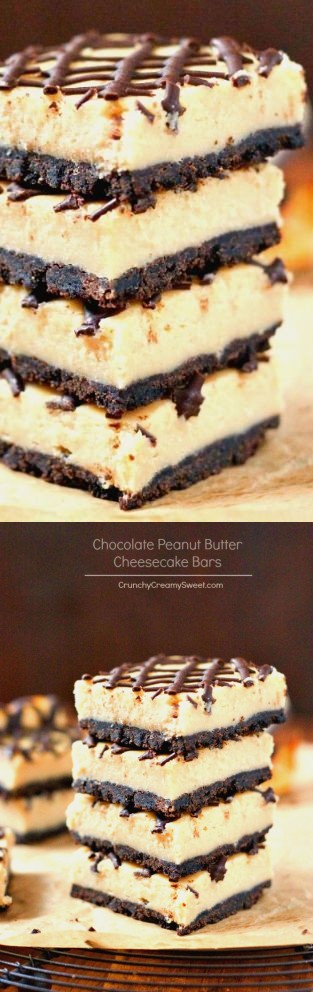 Peanut Butter Chocolate Cheesecake Bars