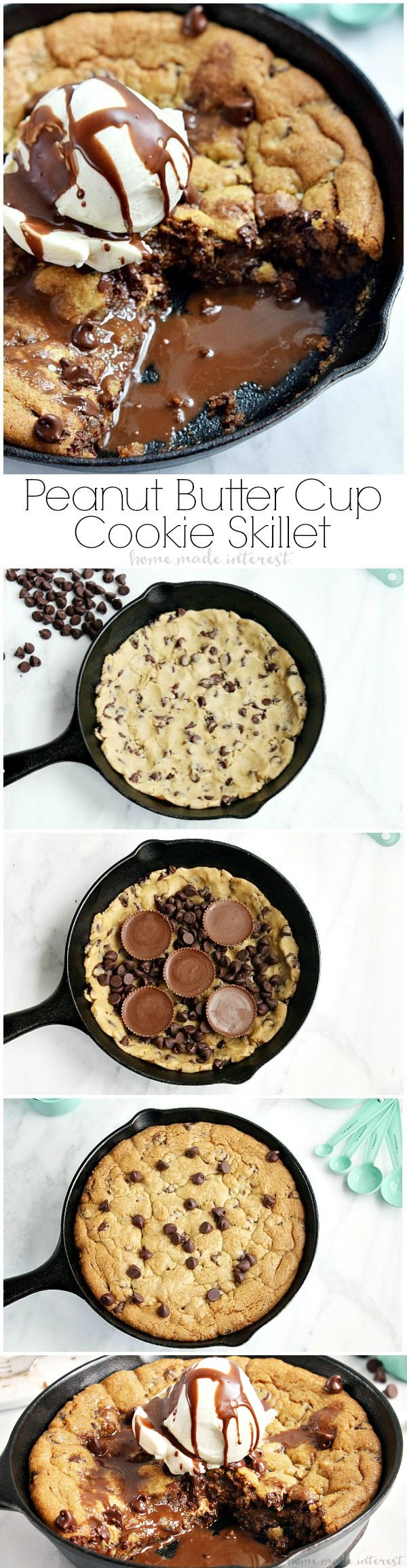 Peanut Butter Cup Skillet Cookie